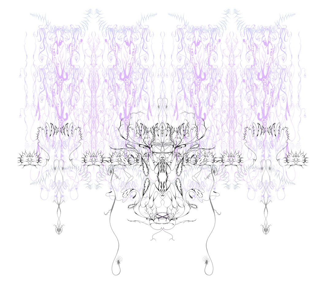 decorative line work with color