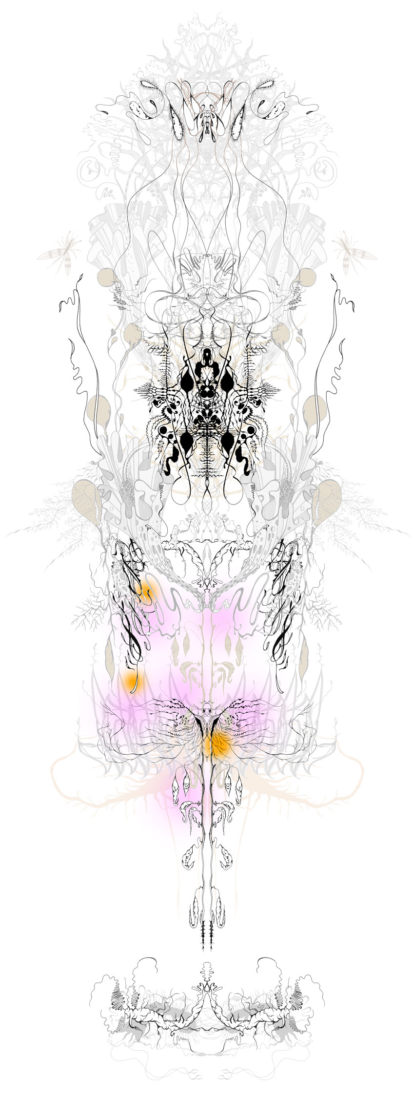 an illustration made from pen and ink drawings scanned and then digiworked